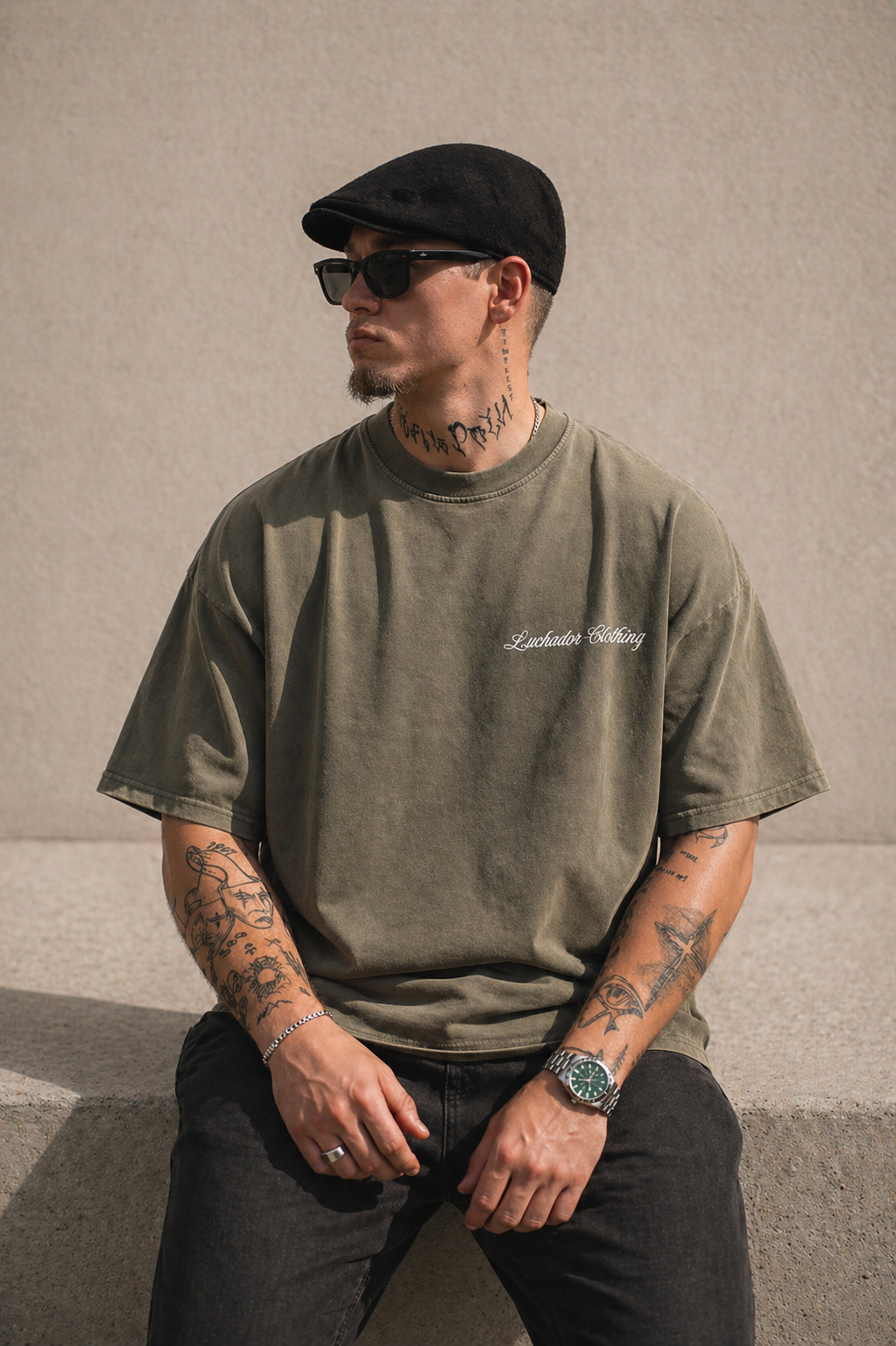 Oversized Tee Vintage Olive