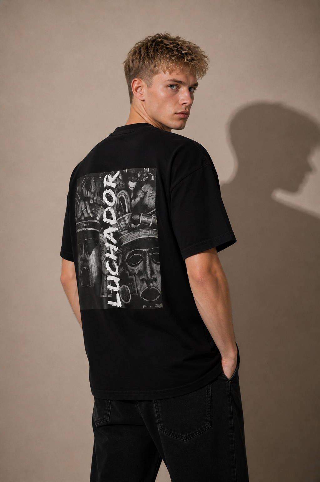 Heavy Oversize T Luchador black