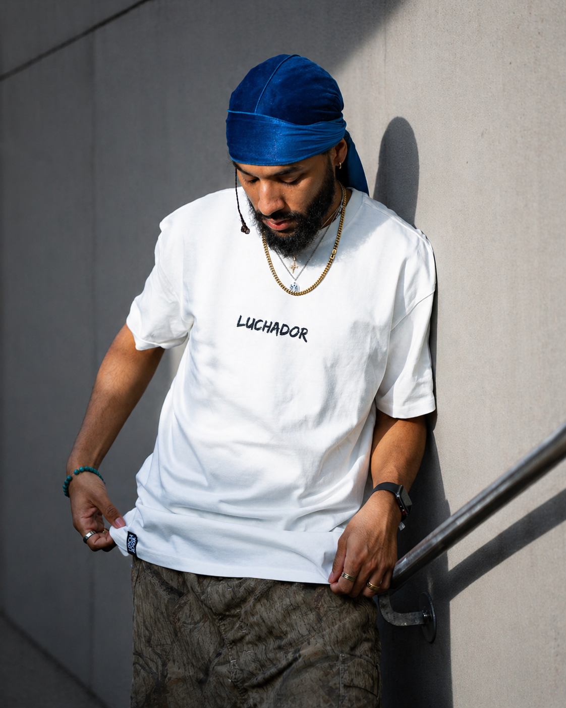 Heavy Oversize T Luchador white