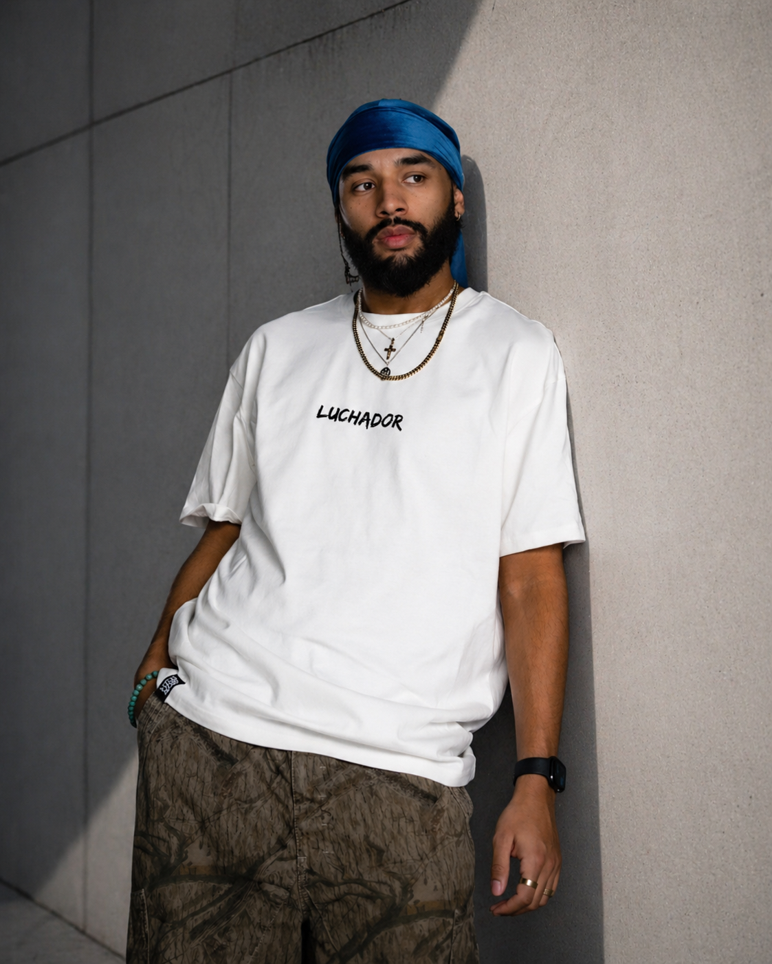 Heavy Oversize T Luchador white